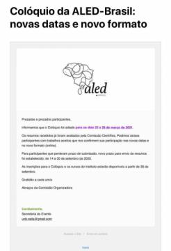 Comunicado ALED - Brasil